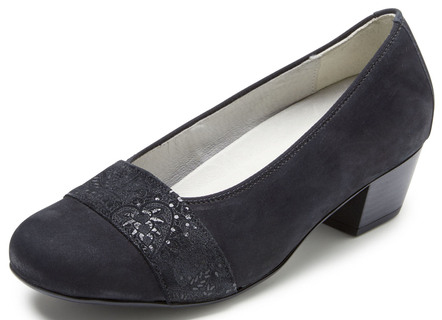 Waldläufer, bequeme Damen-Pumps, Weite K, mit herausnehmbarem Fussbett