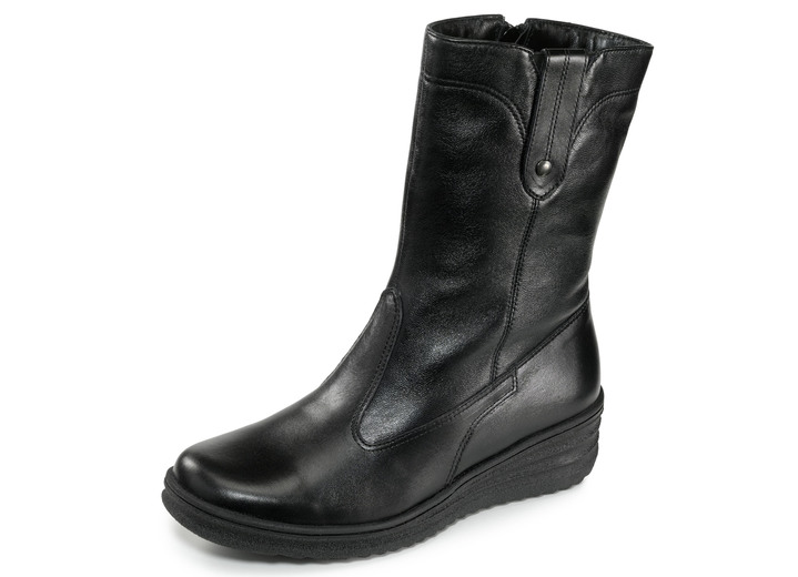 Stiefel & Stiefeletten - ELENA EDEN, gefütterte Damen-Stiefel, Winterschuhe, Weite H, mit Lammfell, in Größe 036 bis 041, in Farbe SCHWARZ Ansicht 1