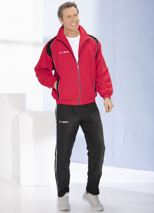 Freizeitanzüge - Freizeitanzug von «alpas» Freizeitanzüge - Freizeitanzug von «alpas», in Größe 3XL (58) bis XXL (56), in Farbe ROT-SCHWARZ