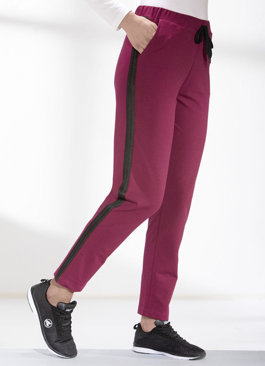 - Freizeithose von «Plantier» in 4 Farben, in Größe 019 bis 050, in Farbe BORDEAUX-SCHWARZ