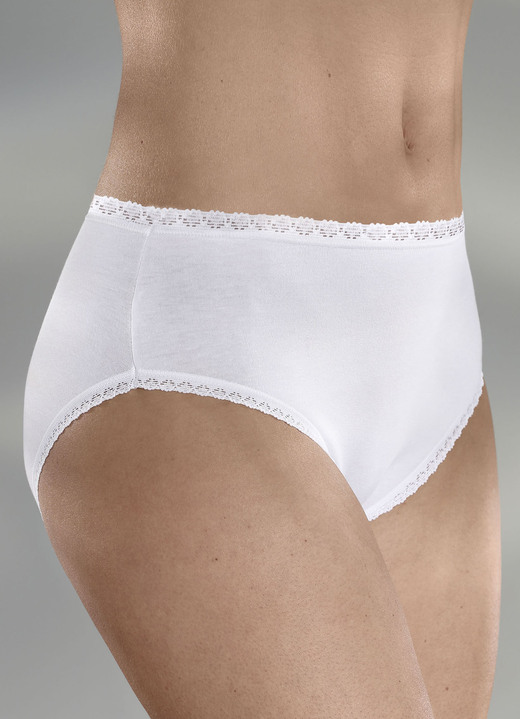 - Fünferpack Slips, in Größe 038 bis 052, in Farbe WEISS Ansicht 1