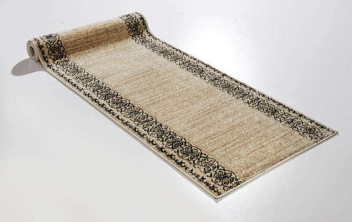 Teppiche - Hochwertiger Läufer nach Wunschmass mit Rankenmotiv, in Größe 101 (Läufer, 67 cm breit) bis 106 (Läufer, 100 cm breit), in Farbe BEIGE Ansicht 1