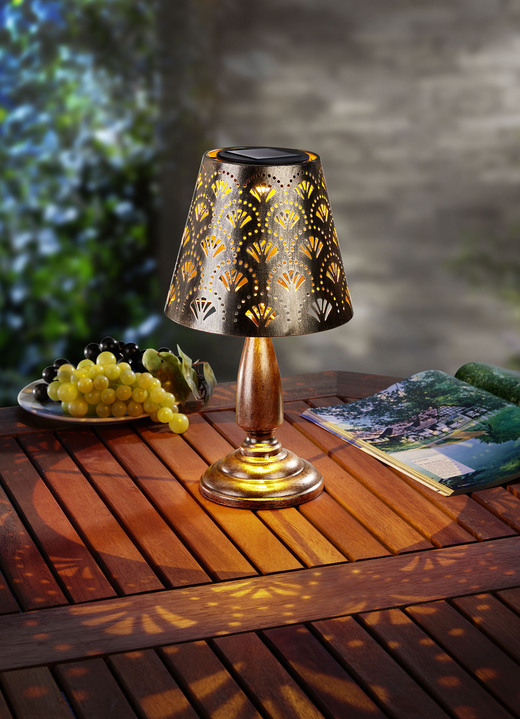 Tischlampe - Aussergewöhnlich schöne Solar-Tischleuchte, in Farbe BRONZE