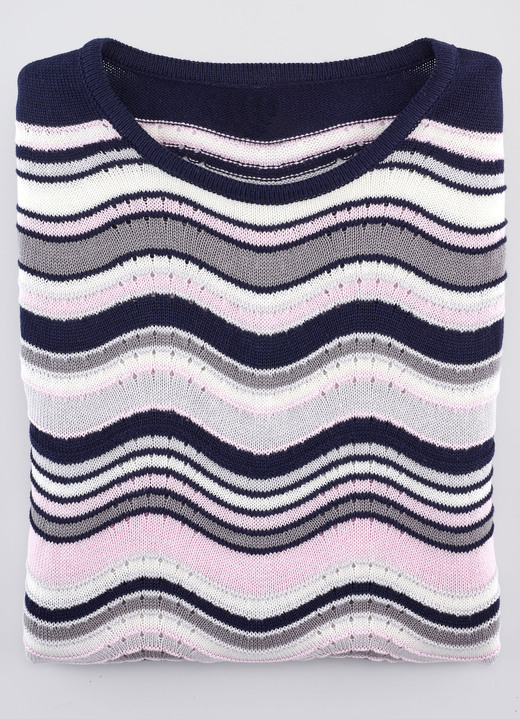 - Pullover mit Ringeldessin, in Größe 036 bis 052, in Farbe ROSÉ-MARINE-MULTICOLOR