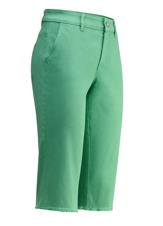Hosen mit Knopf- und Reissverschluss - Magic-Jeans-Bermudas, in Größe 034 bis 050, in Farbe GRÜN Ansicht 1