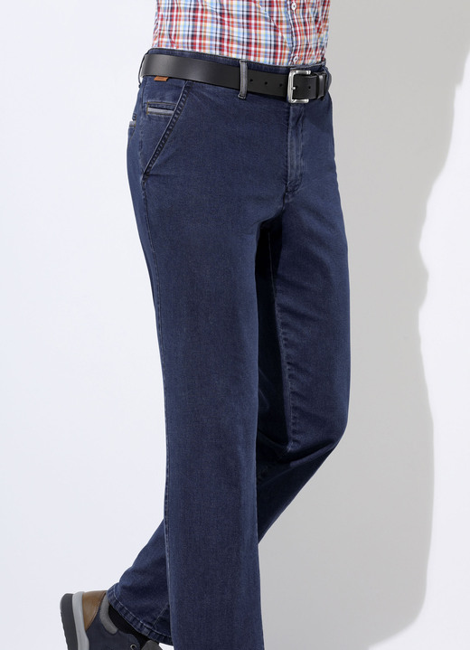 Hosen - «Francesco Botti»-Jeans in 3 Farben, in Größe 024 bis 062, in Farbe DUNKELBLAU Ansicht 1