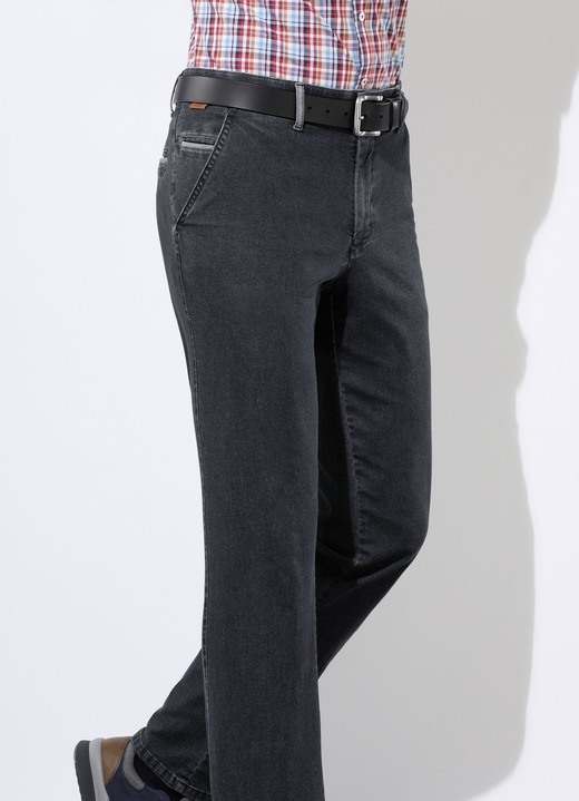Hosen - «Francesco Botti»-Jeans in 3 Farben, in Größe 024 bis 062, in Farbe SCHWARZ Ansicht 1