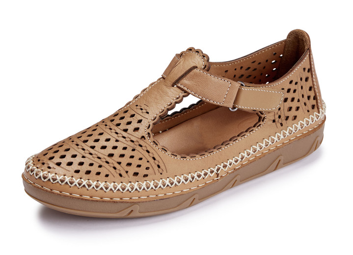 Weite H - ELENA EDEN Slipper aus Rind-Nappaleder, in Größe 036 bis 043, in Farbe COGNAC Ansicht 1