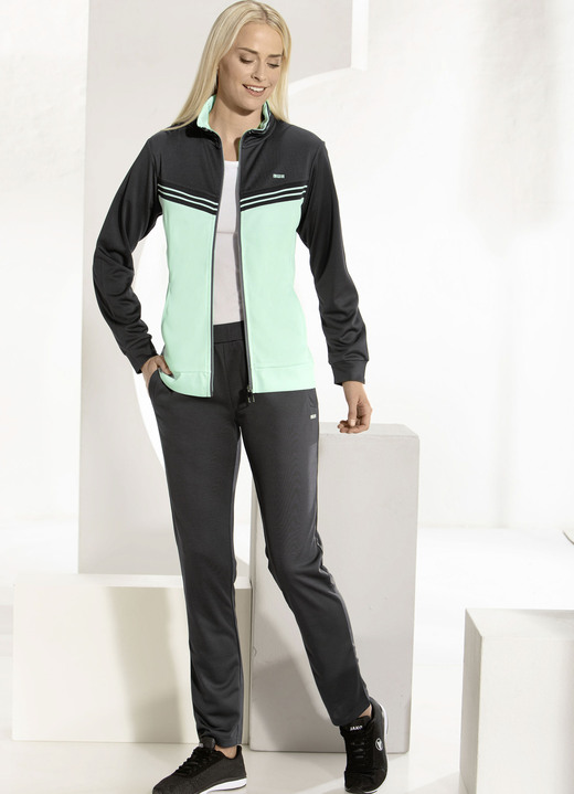 Homewear & Freizeitmode - Freizeitanzug von «LPO» in 2 Farben, in Größe 019 bis 050, in Farbe MINT-GRAU Ansicht 1