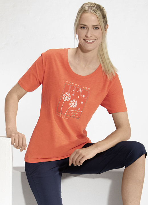 Homewear & Freizeitmode - Shirt von «LPO» in 3 Farben, in Größe 036 bis 050, in Farbe MANDARINE Ansicht 1