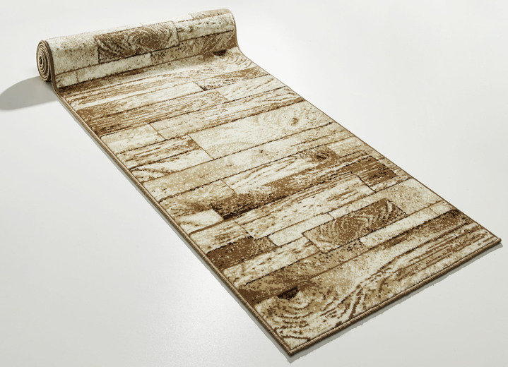 Teppiche - Dekorativer Läufer in Wunschlänge, in Größe 102 (Läufer, 67 cm breit) bis 106 (Läufer, 100 cm breit), in Farbe BEIGE Ansicht 1