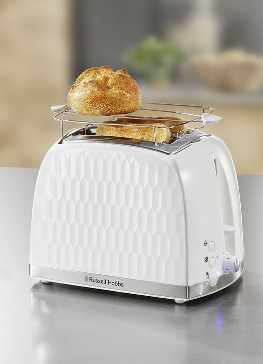 Kaffeemaschinen - Russell Hobbs Frühstücksserie Honeycomb aus Hochglanz-Kunststoff, in Farbe WEISS, in Ausführung Toaster Ansicht 1