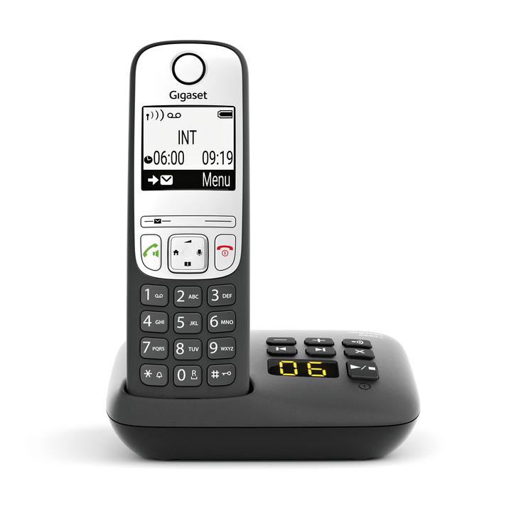 Festnetz-Telefone - Schnurloses Telefon Gigaset A690, in Farbe SCHWARZ, in Ausführung Schnurloses Telefon Gigaset A690A mit Anrufbeantworter