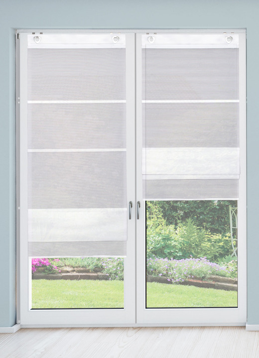 Vorhänge - Luftig-leichtes und superpraktisches Magnetrollo, in Größe 316 (H130xB 45 cm) bis 328 (H210xB 70 cm), in Farbe WEISS