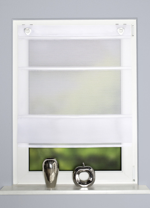 Vorhänge - Luftig-leichtes und superpraktisches Magnetrollo, in Größe 316 (H130xB 45 cm) bis 328 (H210xB 70 cm), in Farbe WEISS