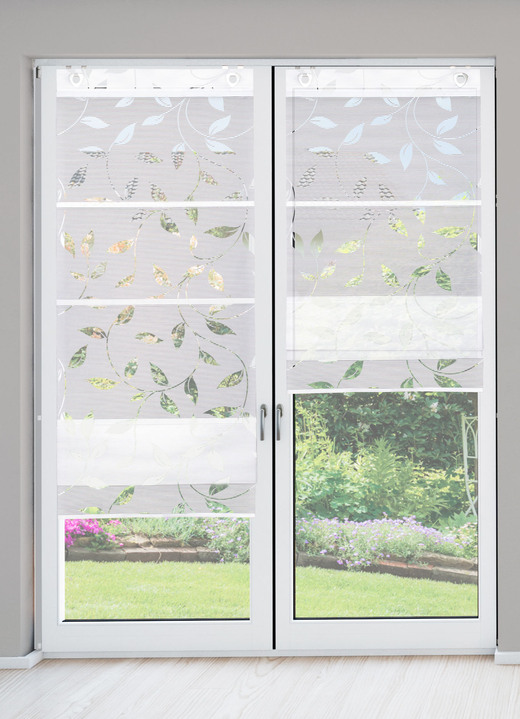 Vorhänge - Luftig-leichtes und superpraktisches Magnetrollo, in Größe 316 (H130xB 45 cm) bis 328 (H210xB 70 cm), in Farbe WEISS Ansicht 1