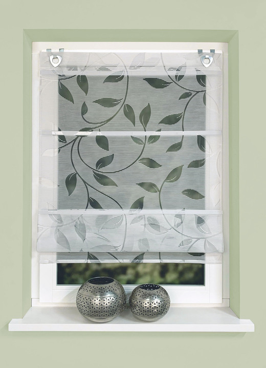 Vorhänge - Luftig-leichtes und superpraktisches Magnetrollo, in Größe 316 (H130xB 45 cm) bis 328 (H210xB 70 cm), in Farbe GRAU Ansicht 1
