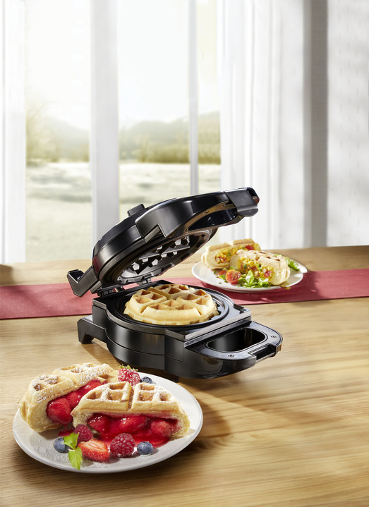 Küchengeräte - PowerXL Waffle Star für gefüllte Waffeln jeder Art, in Farbe SCHWARZ Ansicht 1