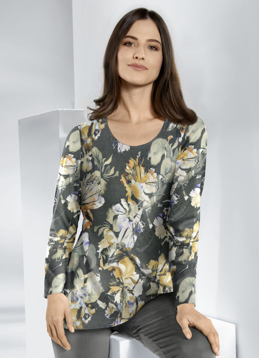 Pullover - Pullover in Feinstrick Pullover - Pullover in Feinstrick, in Größe 038 bis 054, in Farbe GRAFIT-MULTICOLOR