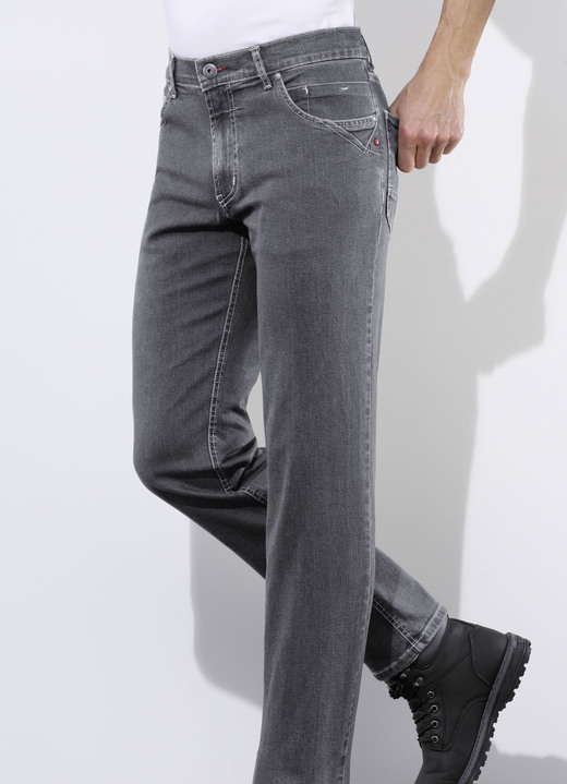 Hosen - «Francesco Botti»-Jeans in 3 Farben, in Größe 024 bis 060, in Farbe GRAU Ansicht 1