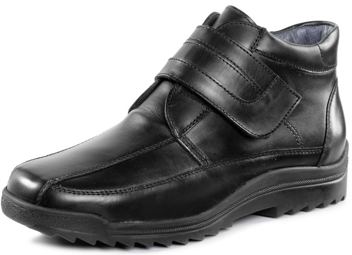 Stiefeletten - Waldläufer, gefütterte Herren-Boots, Winterscuhe, Weite K, mit Lammfell, in Größe 10 bis 9 1/2, in Farbe SCHWARZ Ansicht 1