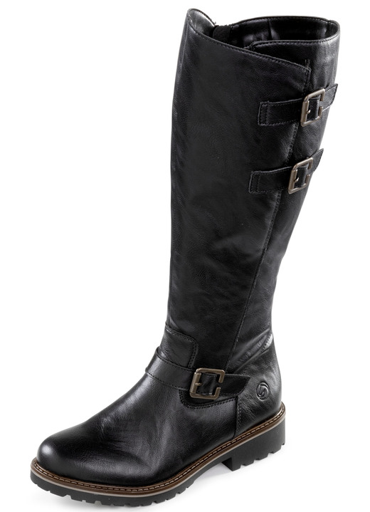 Stiefel & Stiefeletten - Remonte, gefütterte Damen-Stiefel, Winterschuhe, Weite G, mit Lammfell, in Größe 036 bis 042, in Farbe SCHWARZ Ansicht 1