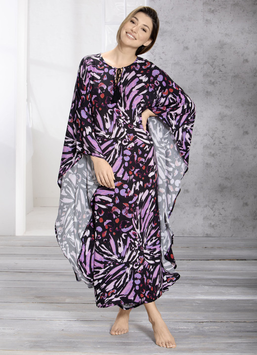 Hauskleider - Kaftan von Comodo, in Größe L bis XXL, in Farbe FLIEDER-BUNT