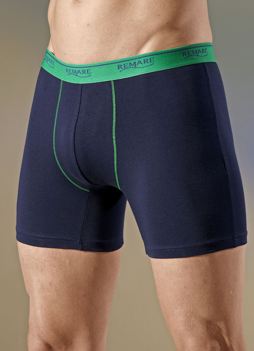 Herrenunterwäsche - Viererpack Pants mit Elastikbund, in Größe 005 bis 011, in Farbe 2X MARINE-GRÜN, 2X MARINE-GELB