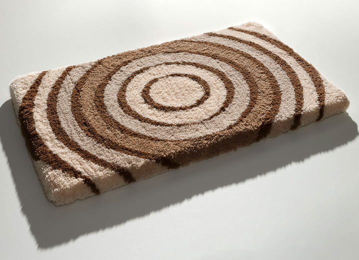 Badgarnituren - Badgarnitur von Kleine Wolke mit rutschhemmender Rückseite, in Größe 100 (Vorleger halbrund, 50/ 80 cm) bis 112( WC-Deckelbezug, 47/ 50 cm), in Farbe BEIGE Ansicht 1