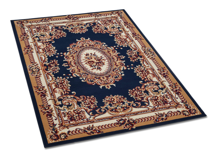 Teppiche - Brücken und Teppiche mit orientalischem Flair, in Größe 111 (Brücke, 60x110 cm) bis 288 (Teppich, 240x330 cm), in Farbe BLAU Ansicht 1