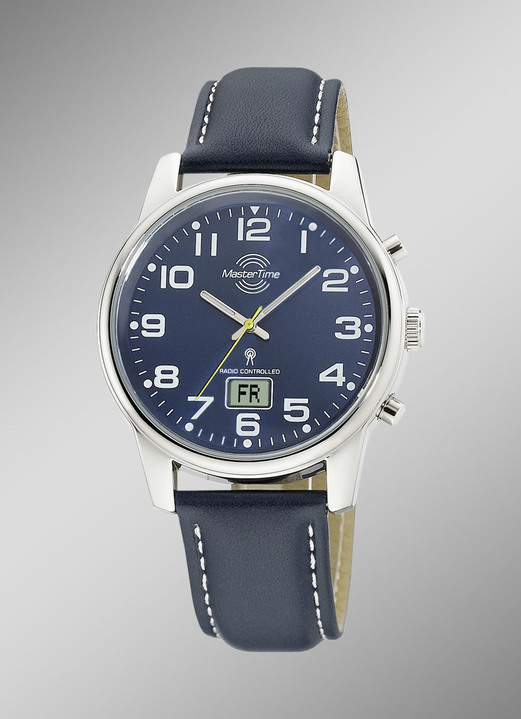 - Master Time Funk-Herrenuhr mit Lederarmband, in Farbe  Ansicht 1
