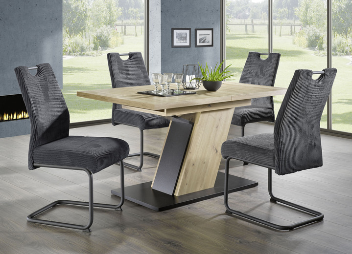 Esstische - Essgruppe, 5-teilig, in modernem Design, in Farbe ARTISAN EICHE-ANTHRAZIT Ansicht 1