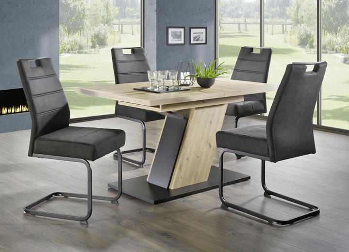 Esstische - Essgruppe, 5-teilig, in modernem Design, in Farbe ARTISAN EICHE-ANTHRAZIT Ansicht 1