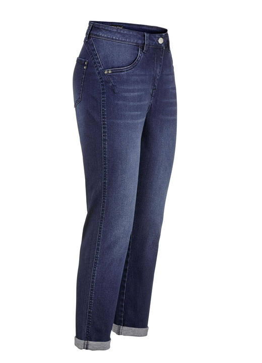 Hosen mit Knopf- und Reissverschluss - Jeans mit Push-up-Effekt, in Größe 017 bis 052, in Farbe DUNKELBLAU Ansicht 1