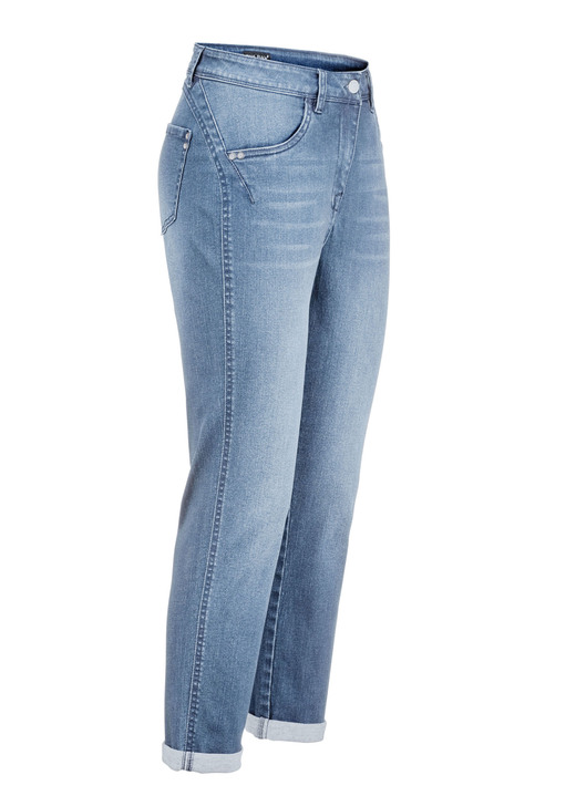Hosen mit Knopf- und Reissverschluss - Jeans mit Push-up-Effekt, in Größe 017 bis 052, in Farbe HELLBLAU Ansicht 1
