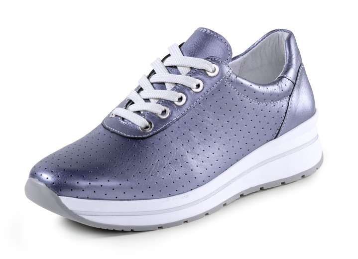 Sport- & Freizeitschuhe - ELENA EDEN Sneaker mit Zierperforation, in Größe 035 bis 041, in Farbe STAHLBLAU Ansicht 1