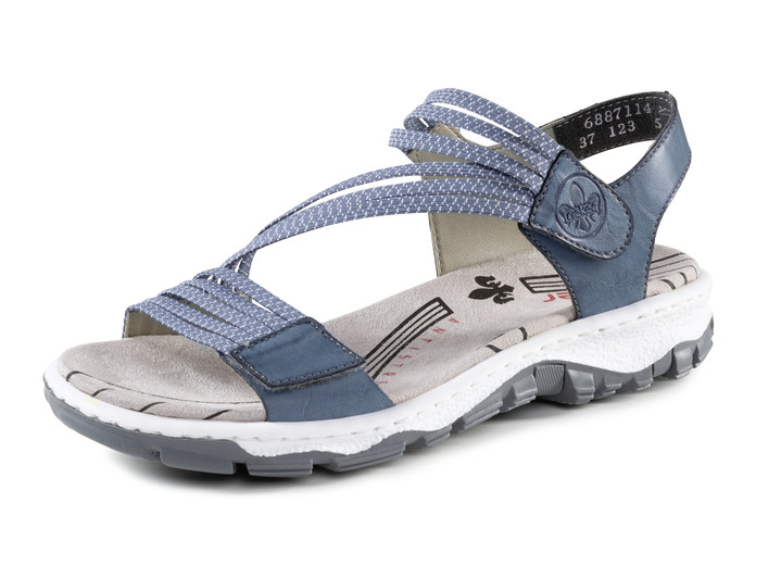 Sport- & Freizeitschuhe - Rieker Sandale mit praktischen Elastik-Bandagen, in Größe 036 bis 042, in Farbe BLAU Ansicht 1