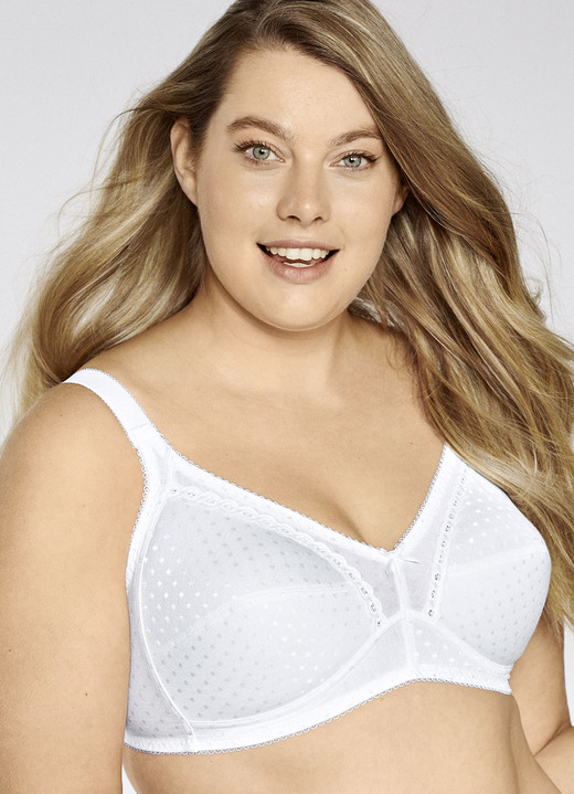 - Naturana BH mit Jacquard-Dessin, in Größe 075 bis 100, in Cup B, in Farbe WEISS Ansicht 1
