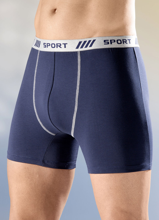 - Viererpack Pants mit Elastikbund, in Größe 005 bis 011, in Farbe 2X MARINE, 2X SCHWARZ