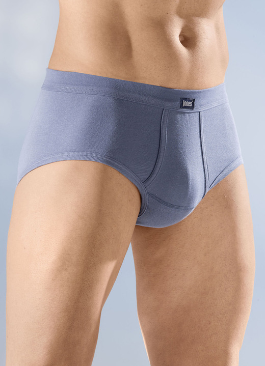 - Viererpack Slips aus Feinripp, uni, in Größe 005 bis 014, in Farbe 2X INDIGO, 2X MARINE