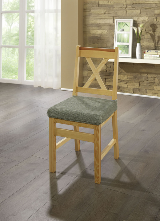 Sessel- & Sofaüberwürfe - Multi-elastische Stretchbezüge, in Größe 101 (Sesselbezug) bis 113 (Ohrensessel-Bezug), in Farbe GRÜN Ansicht 1