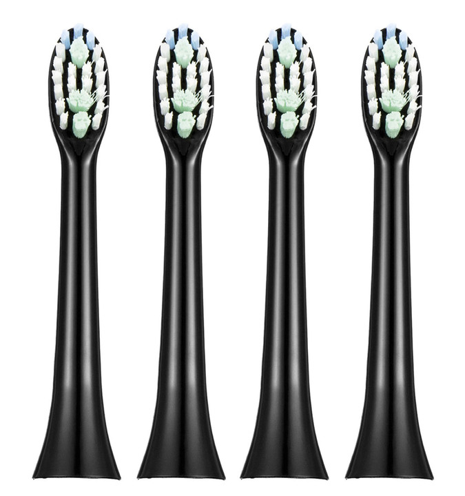 - Zahnbürstenaufsätze, 4er Set, in Farbe SCHWARZ