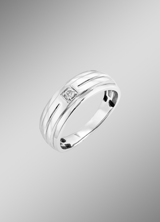 Ringe - Herrenring aus Weissgold, in Größe 180 bis 240, in Farbe  Ansicht 1