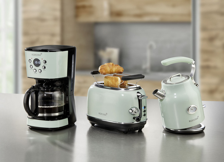 Küchengeräte-Serien - Korona Frühstücksserie im Retro-Design, in Farbe GRÜN, in Ausführung Toaster Ansicht 1