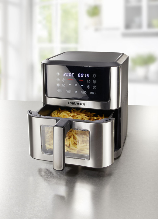 Heissluftfritteusen - Digitale Heissluftfritteuse mit LED-Touch-Display, in Farbe SCHWARZ-SILBER Ansicht 1