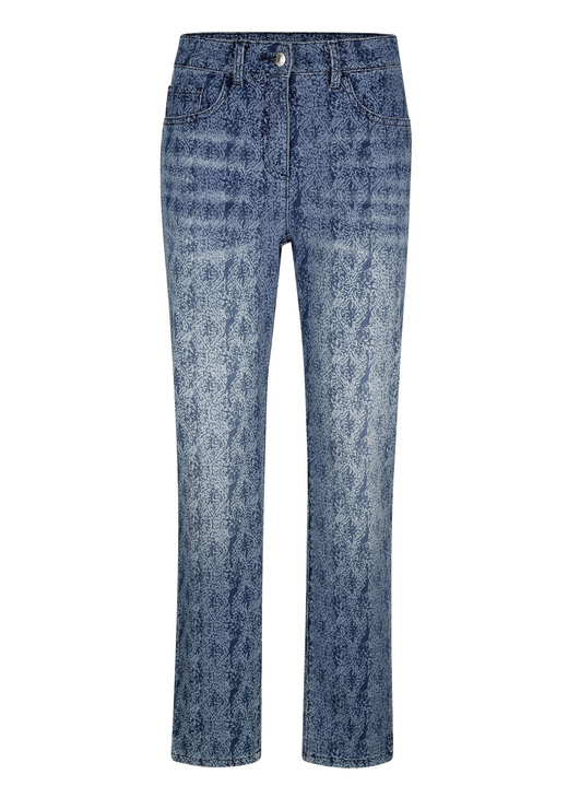 Hosen - Jeans in 5-Pocket-Form, in Größe 019 bis 052, in Farbe BLAU Ansicht 1
