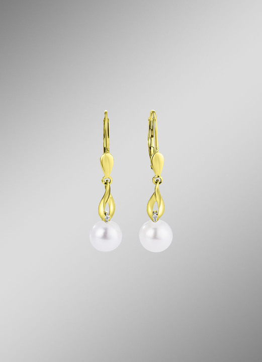 Ohrschmuck - Ohrringe mit Süsswasser-Zuchtperlen, in Farbe  Ansicht 1