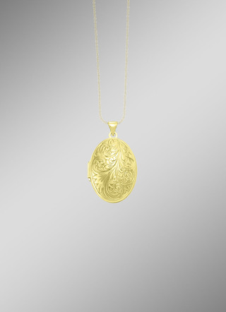 Elegantes, vergoldetes Medaillon aus Silber 925/- fein