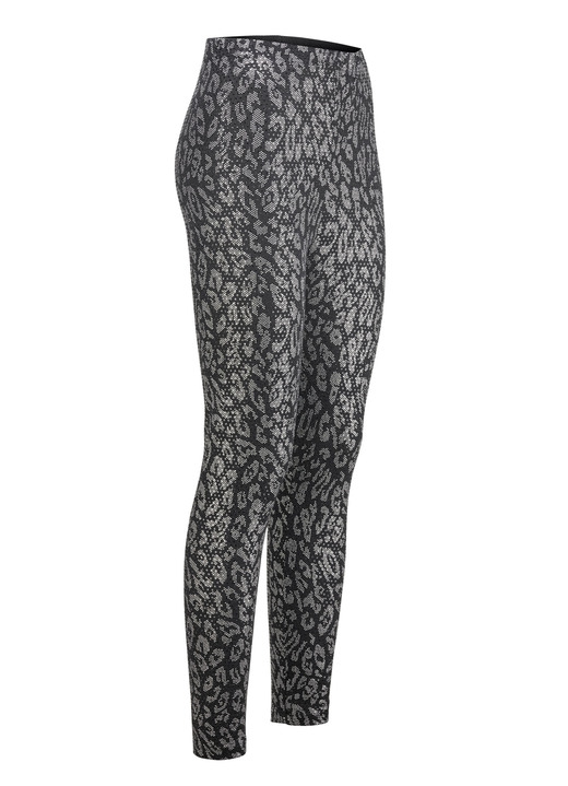 Leggings - Leggings Leggings - Leggings, in Größe 036 bis 054, in Farbe SCHWARZ-SILBERFARBEN