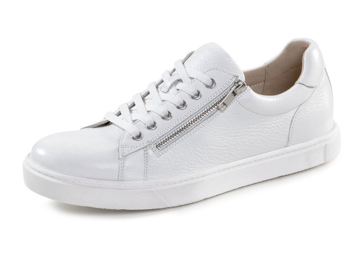 Slipper & Schnürschuhe - GINO GALANTE, klassische Herren-Sneaker, mit herausnehmbarem Fussbett, in Größe 040 bis 046, in Farbe WEISS Ansicht 1